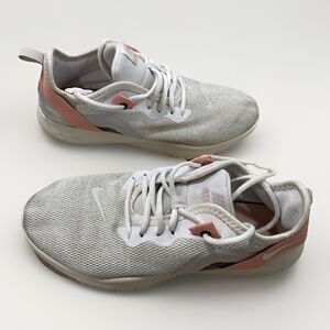 Nike Flex Trainer 9 Women's Sneakers Shoes Size 7.5 Vast Grey/White/Coral
